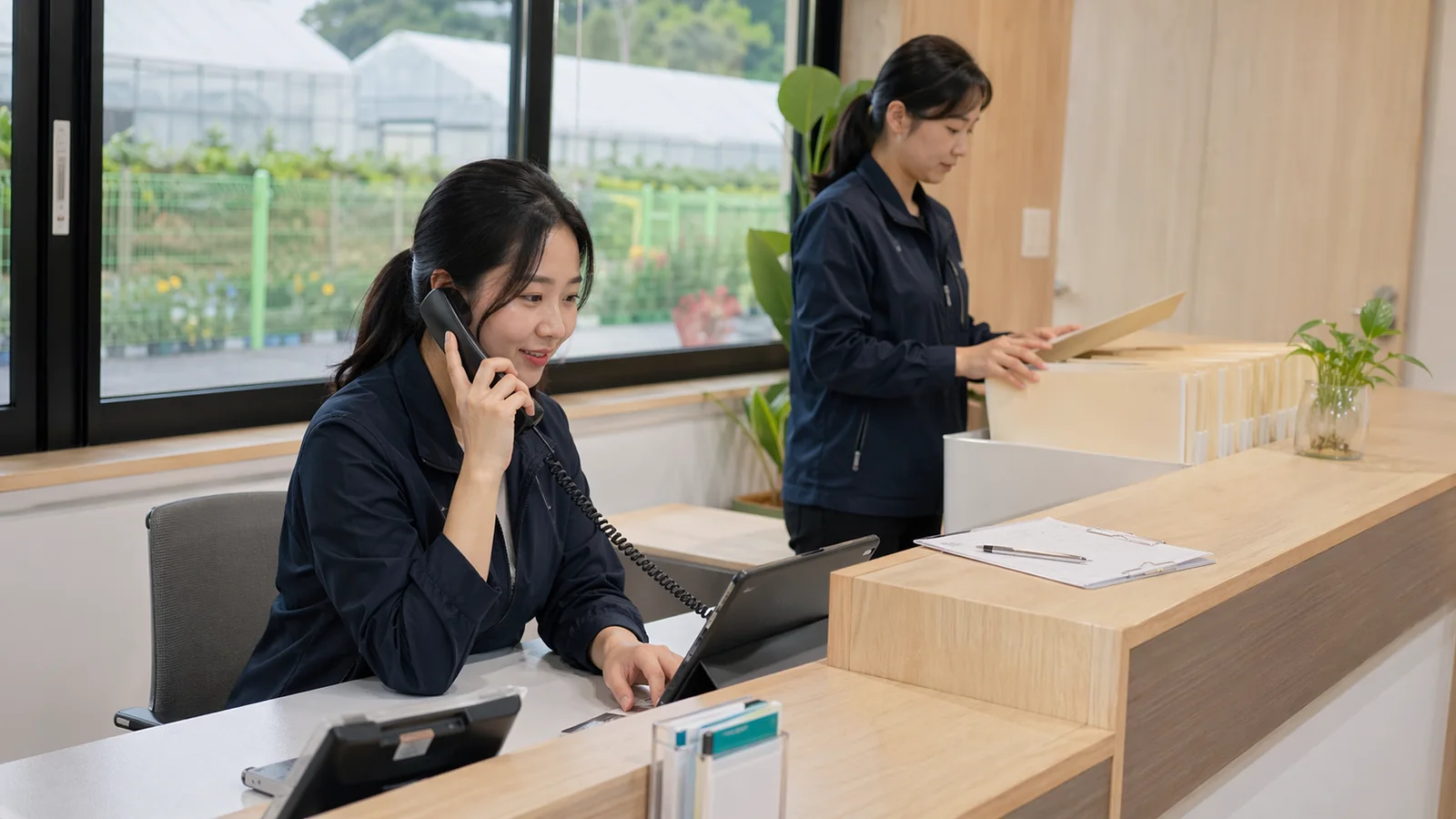 GWForce 상담 담당자가 문의 접수를 확인하는 장면