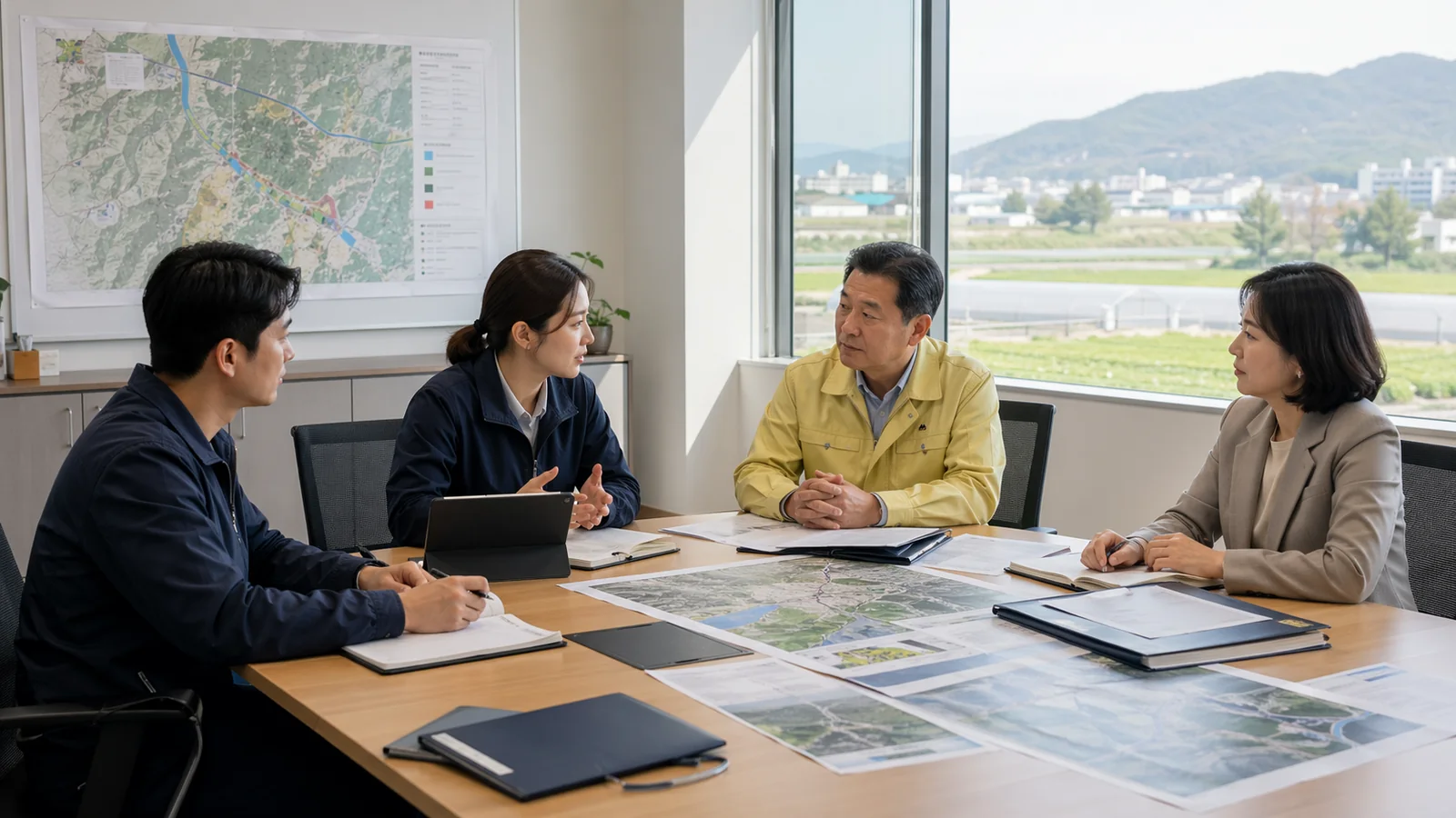기관 담당자와 현장 담당자가 계절근로 협력 범위를 논의하는 장면